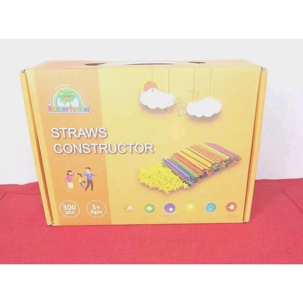 NEW Rainbow Toyfrog‎ Straw Constructor Toy STEM Building Home School Montessori